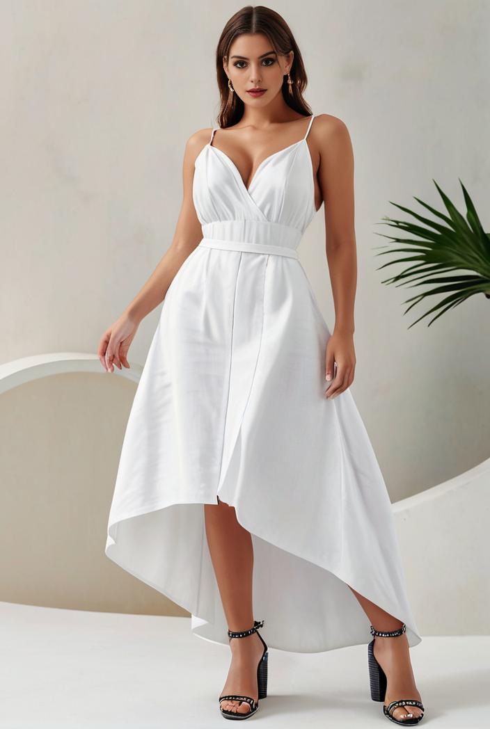 plus size sequin high low deep v neck tulle evening dresses 120020