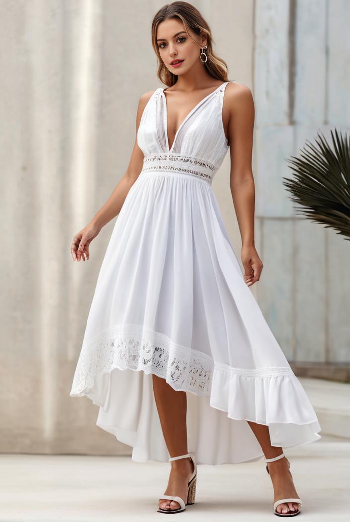 plus size sequin high low deep v neck tulle evening dresses 120024