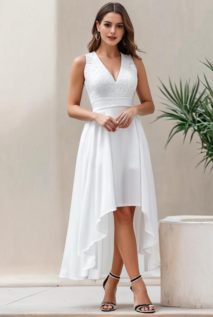plus size sequin high low deep v neck tulle evening dresses 120037