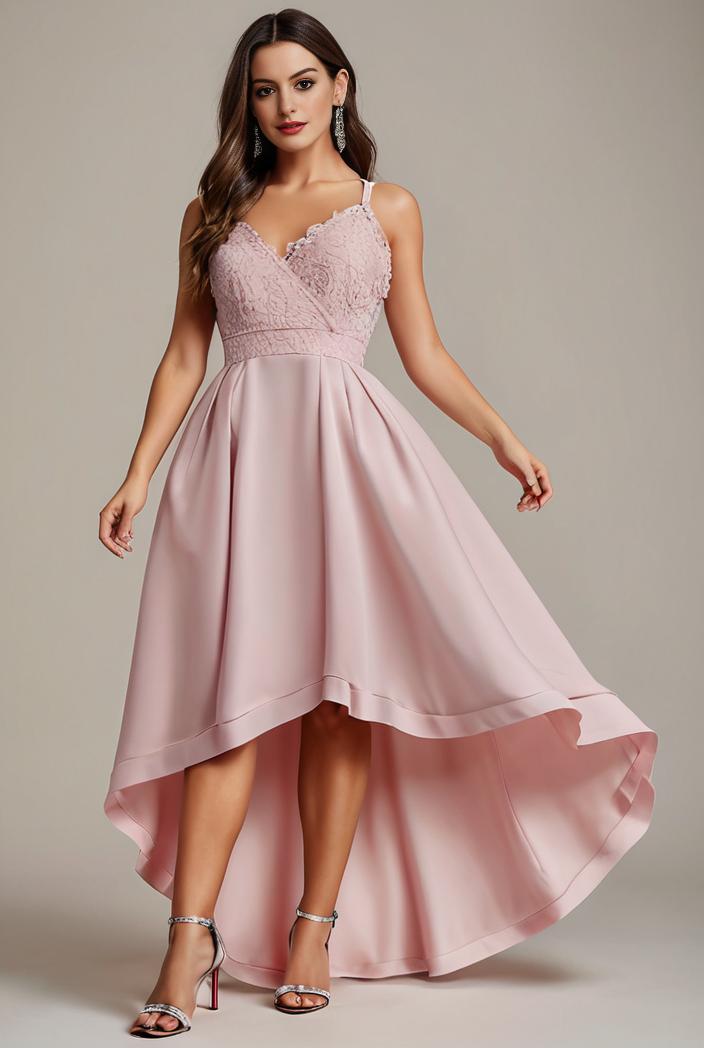 plus size sequin high low deep v neck tulle evening dresses 120064