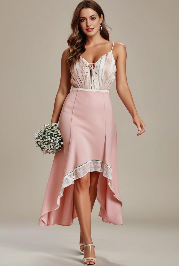 plus size sequin high low deep v neck tulle evening dresses 120075