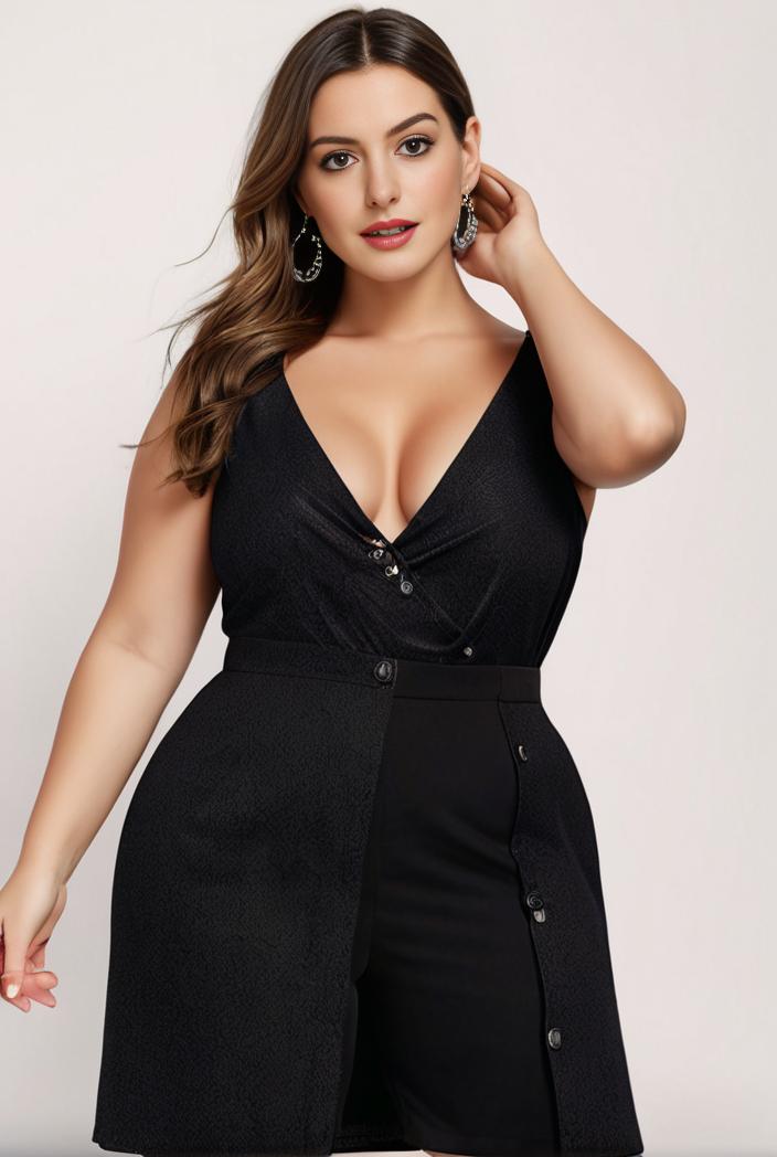 plus size shiny v neck side slit formal evening dress 120099