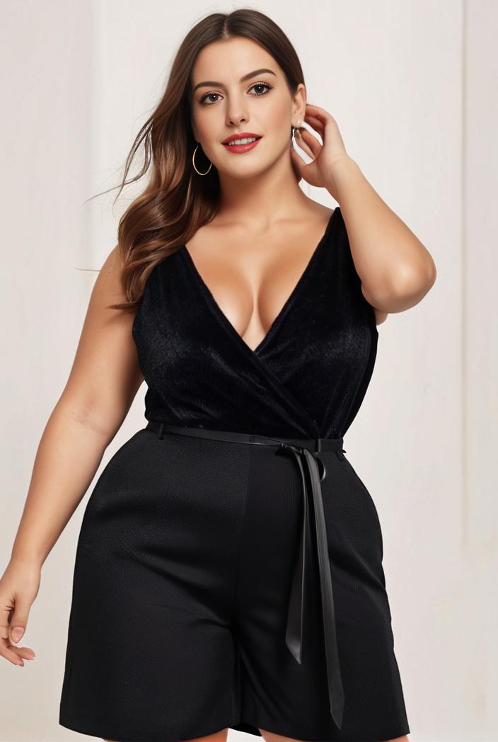 plus size shiny v neck side slit formal evening dress 120100