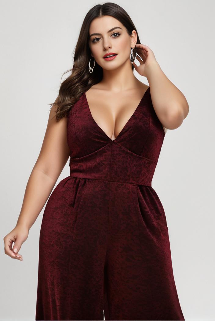 plus size shiny v neck side slit formal evening dress 120208