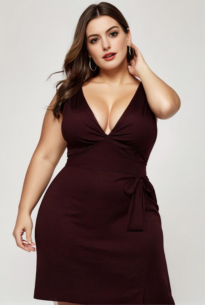 plus size shiny v neck side slit formal evening dress 120209