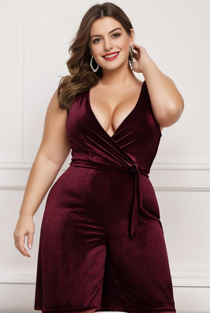 plus size shiny v neck side slit formal evening dress 120210