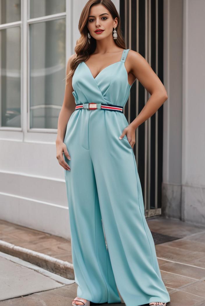 plus size shiny v neck side slit formal evening dress 120366