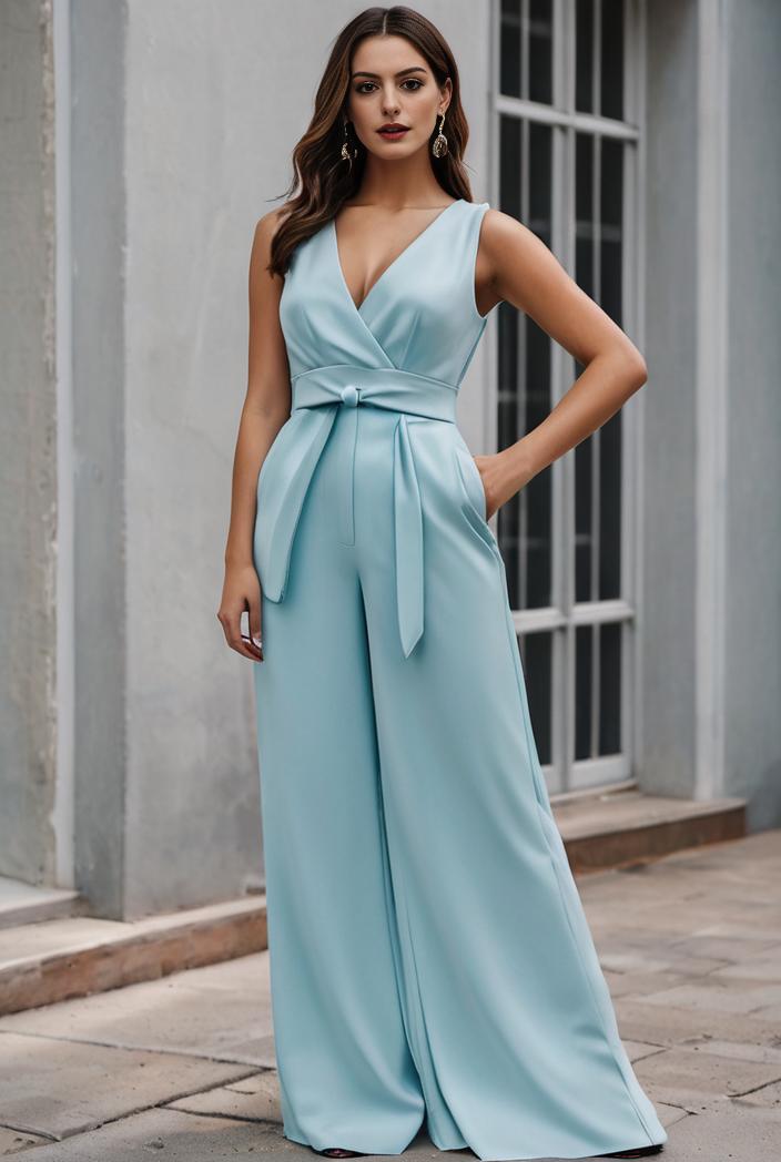 plus size shiny v neck side slit formal evening dress 120376