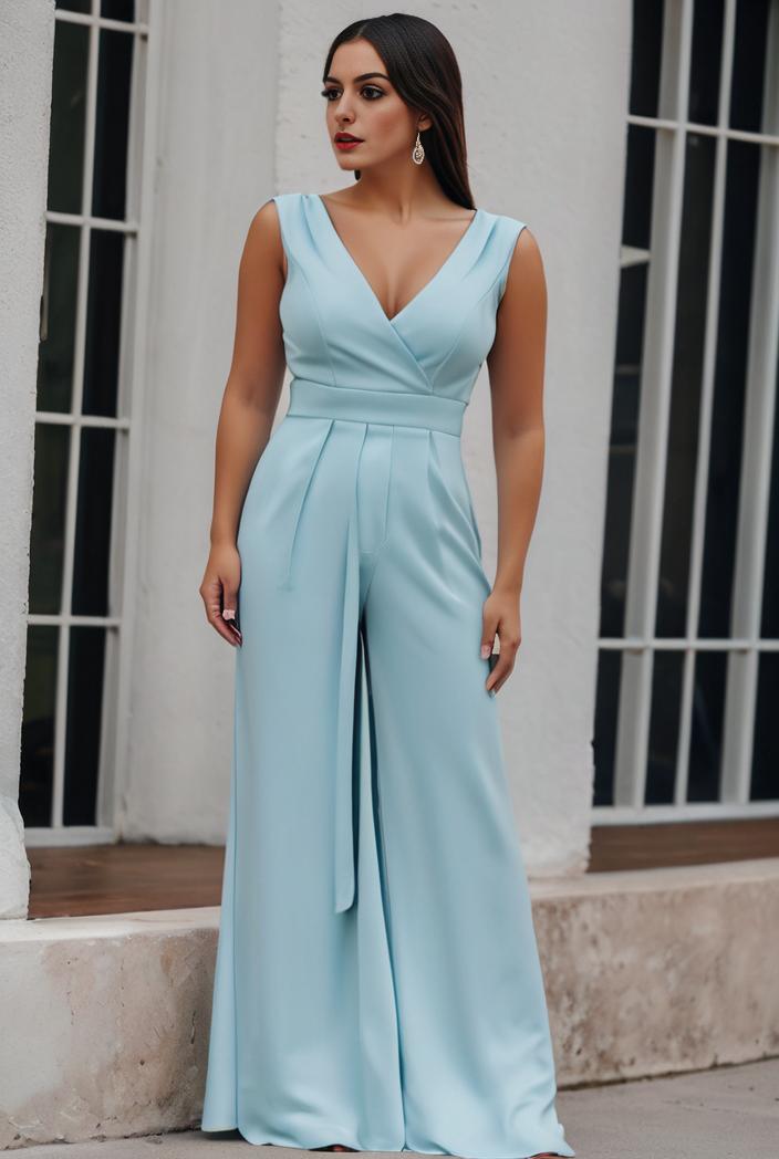 plus size shiny v neck side slit formal evening dress 120381
