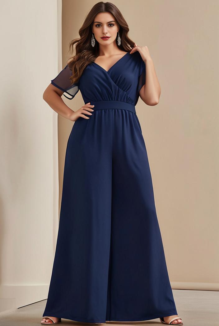 plus size simple chiffon pleated a line round neckline bridesmaid dress 120427
