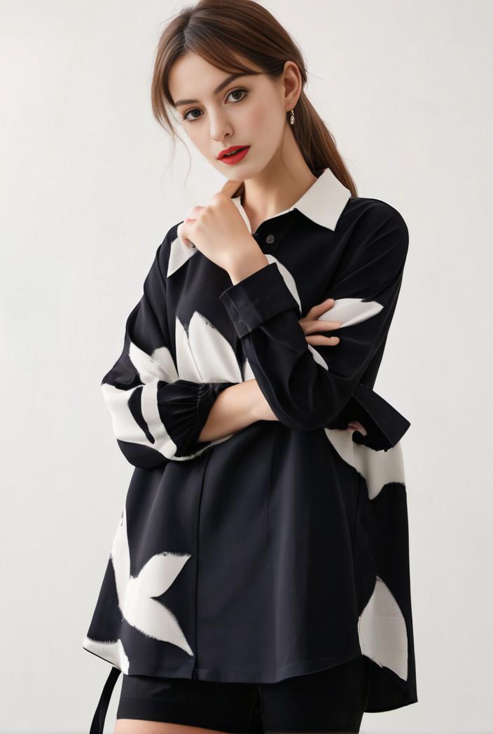 size curve dresses plus size loose elegant floral pattern stitching midi dress 124034
