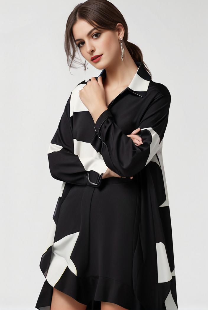 size curve dresses plus size loose elegant floral pattern stitching midi dress 124038