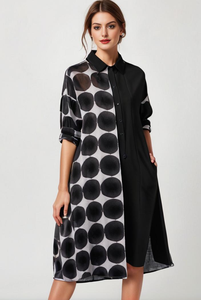 size curve dresses plus size loose elegant floral pattern stitching midi dress 124070