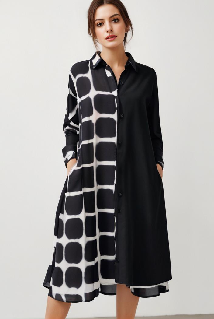 size curve dresses plus size loose elegant floral pattern stitching midi dress 124080