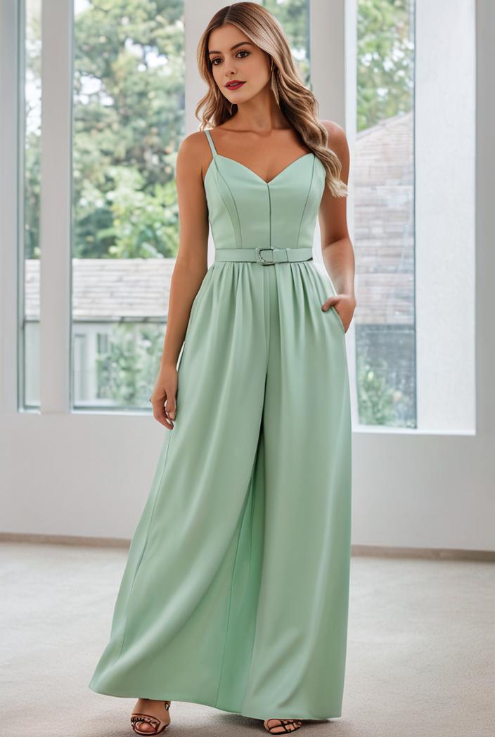 convertible chiffon lace open back spaghetti straps bridesmaid dress 129066