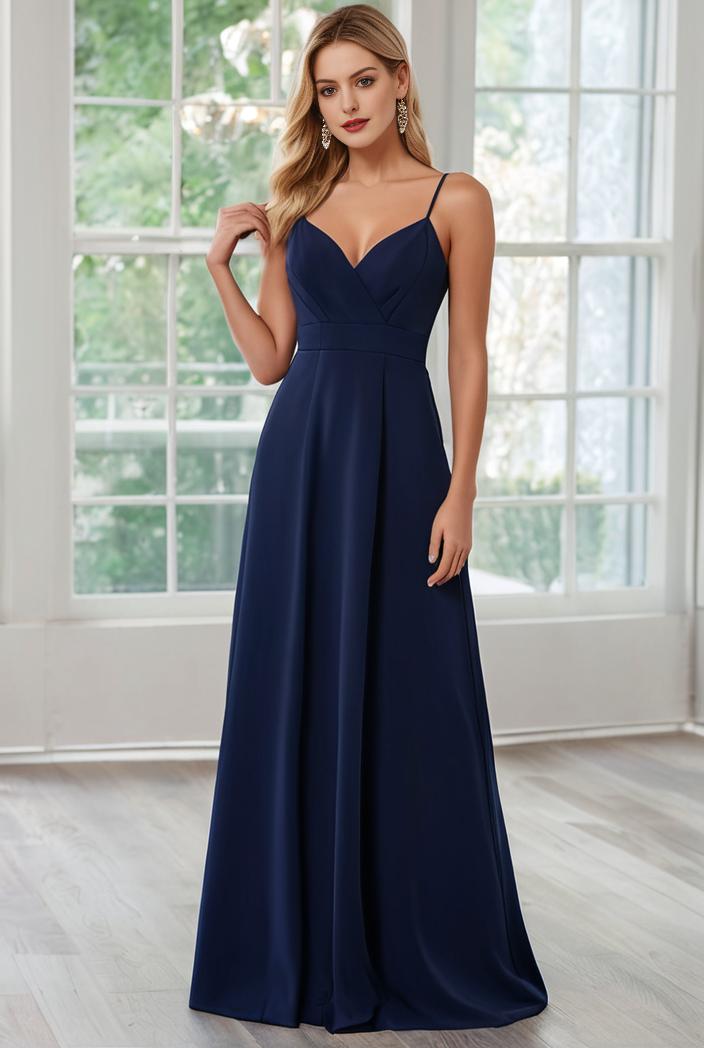 convertible chiffon lace open back spaghetti straps bridesmaid dress 129072