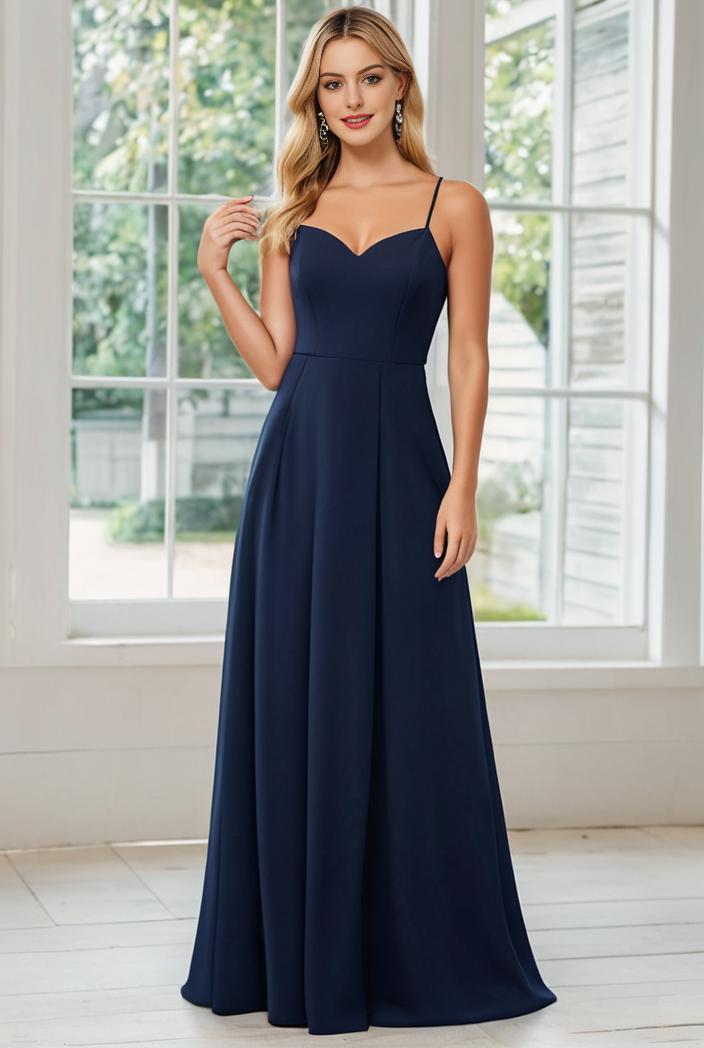 convertible chiffon lace open back spaghetti straps bridesmaid dress 129077