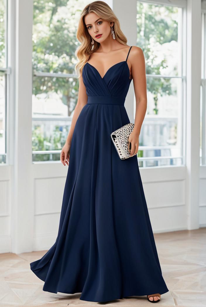 convertible chiffon lace open back spaghetti straps bridesmaid dress 129089