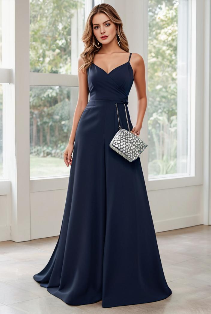 convertible chiffon lace open back spaghetti straps bridesmaid dress 129096