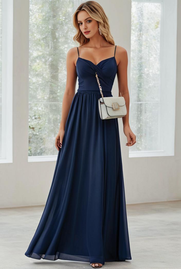 convertible chiffon lace open back spaghetti straps bridesmaid dress 129100