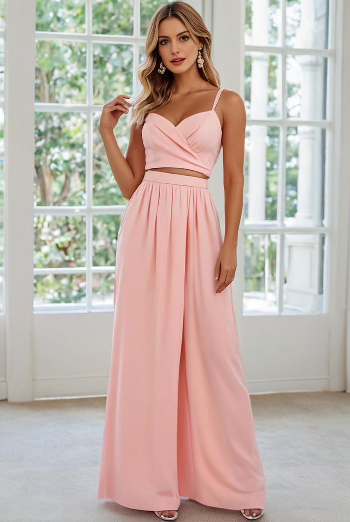 convertible chiffon lace open back spaghetti straps bridesmaid dress 129107