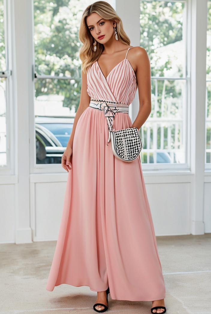 convertible chiffon lace open back spaghetti straps bridesmaid dress 129120