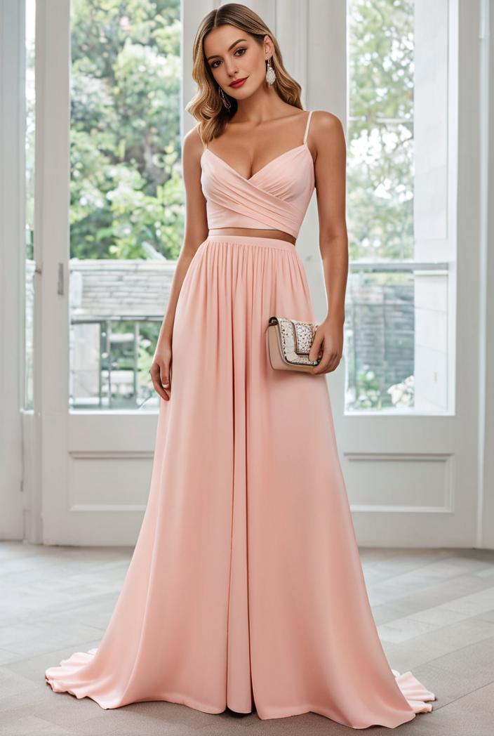 convertible chiffon lace open back spaghetti straps bridesmaid dress 129121