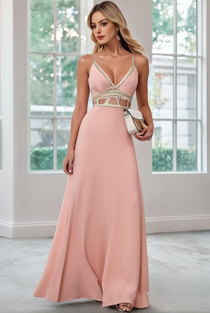 convertible chiffon lace open back spaghetti straps bridesmaid dress 129127