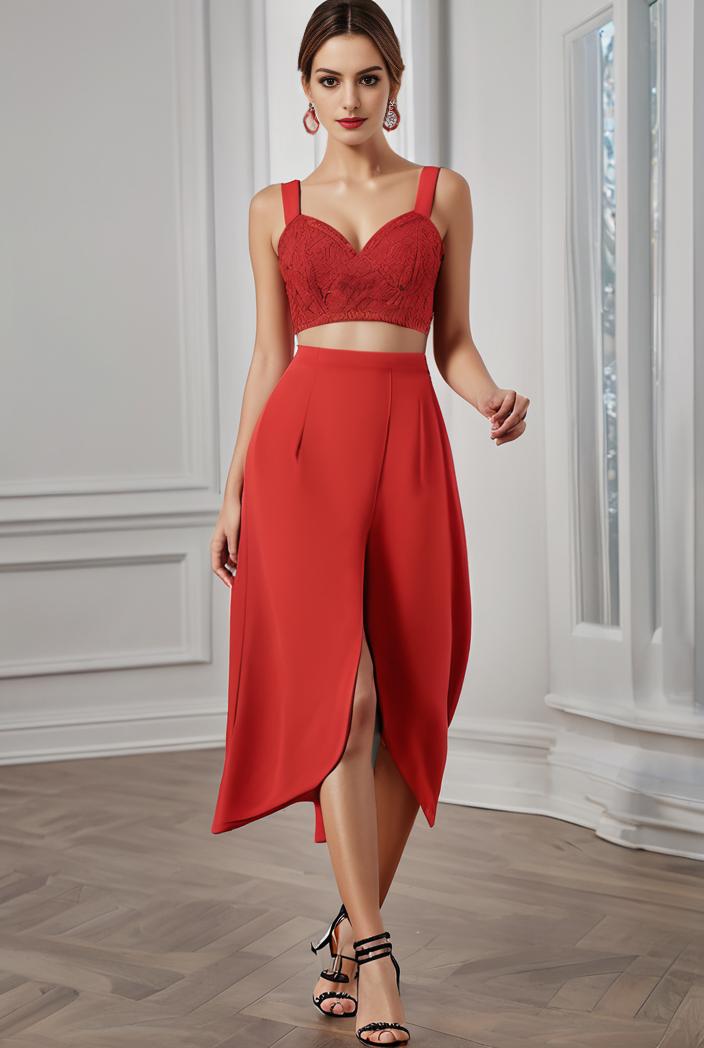 deep v neck lace chiffon bridesmaid dress with asymmetrical hem 129524