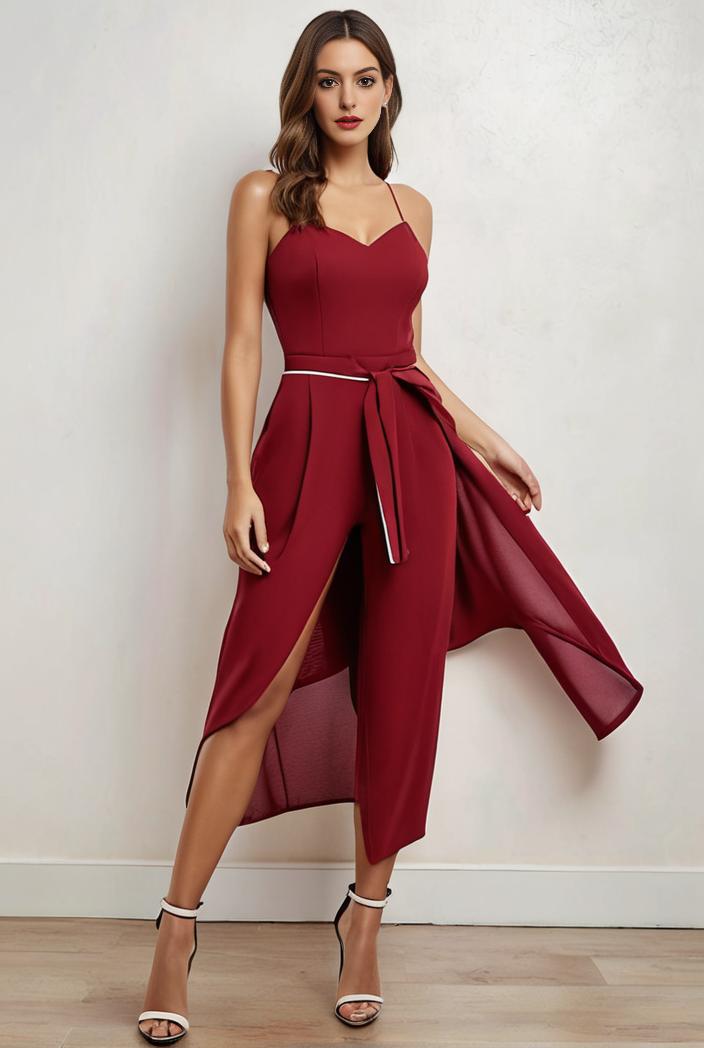 deep v neck lace chiffon bridesmaid dress with asymmetrical hem 129534