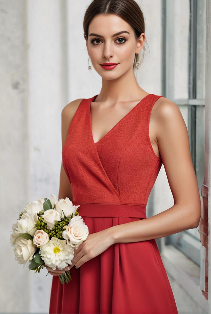 deep v neck lace chiffon bridesmaid dress with asymmetrical hem 129550