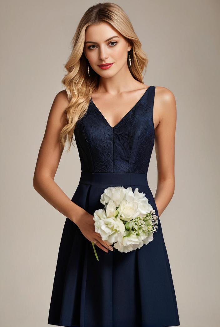 deep v neck lace chiffon bridesmaid dress with asymmetrical hem 129576