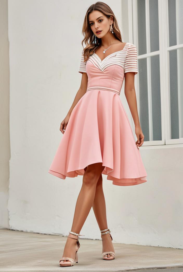 deep v neck lace chiffon bridesmaid dress with asymmetrical hem 129674
