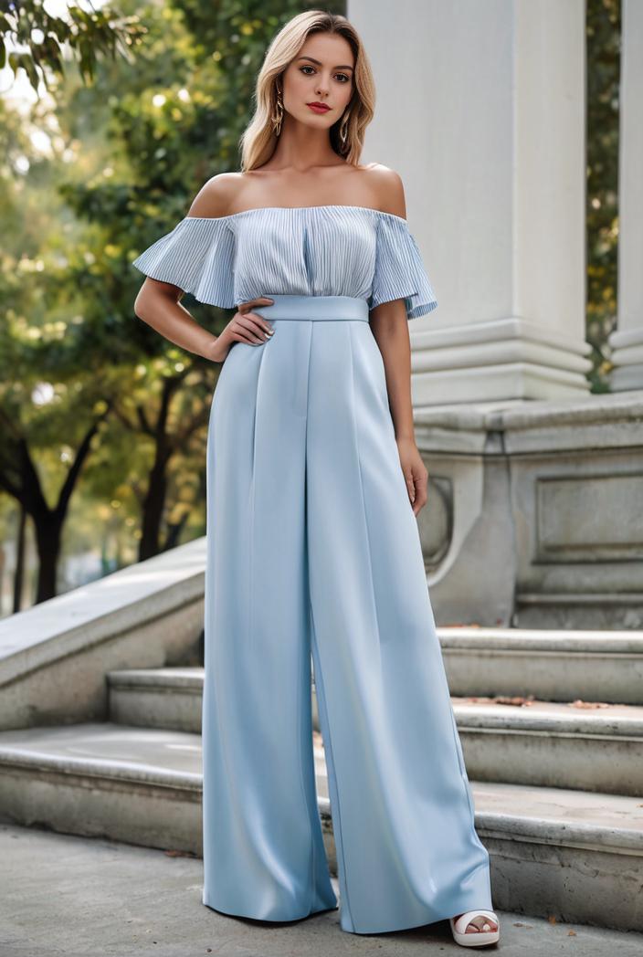 elegant chiffon high low off the shoulder bridesmaid dress 130359