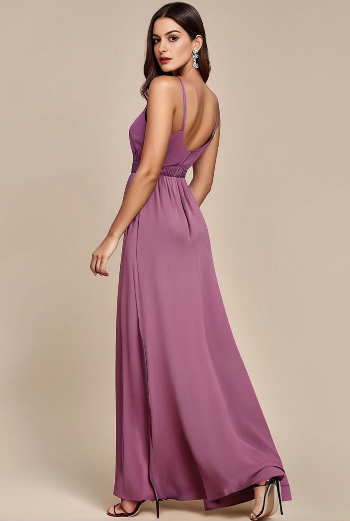 elegant chiffon high low off the shoulder bridesmaid dress 130424