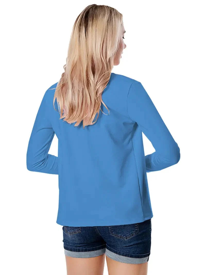 Sophisticated Split Front Blazer with Long Sleeves