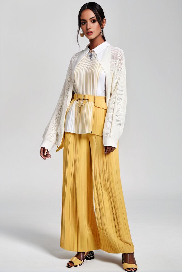 pleated high waist commuting temperament maxi dress 135551
