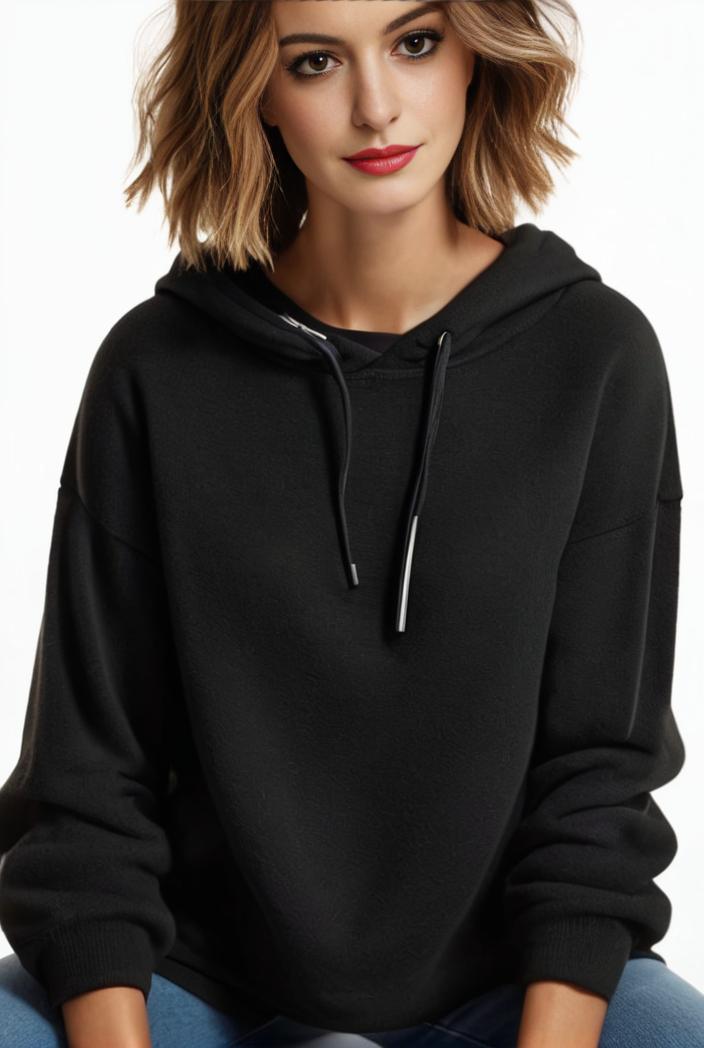 plus size casual hoodie women s plus solid ribbed long sleeve slight stretch hoodie drawstring sweatshirt 136518