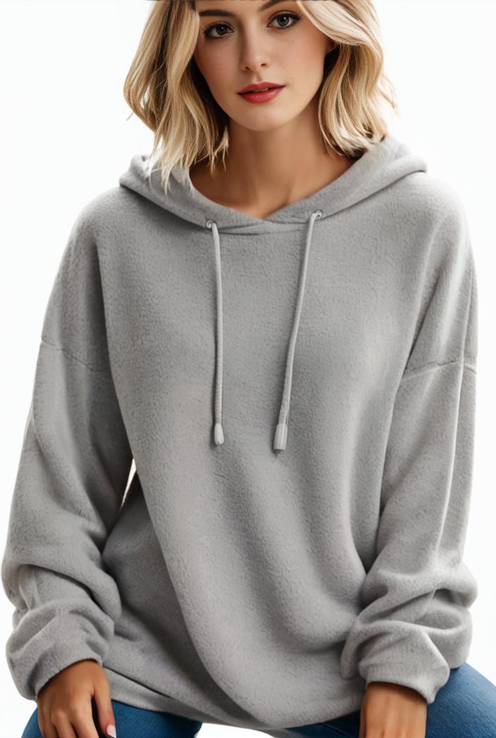plus size casual hoodie women s plus solid ribbed long sleeve slight stretch hoodie drawstring sweatshirt 136534