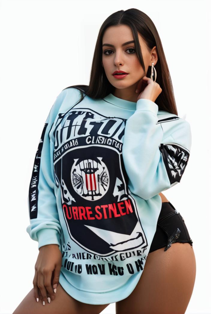 plus size casual sweatshirt women s plus graphic letter print long sleeve round neck slight stretch sweatshirt 136568