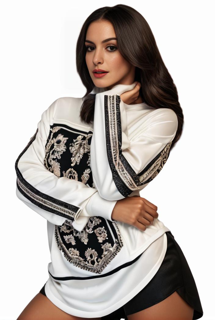 plus size casual sweatshirt women s plus graphic letter print long sleeve round neck slight stretch sweatshirt 136580
