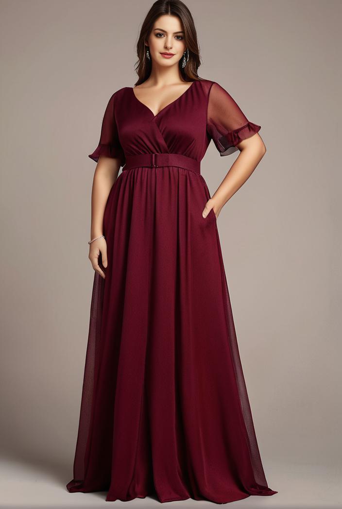 plus size floor length formal evening gowns for weddings 136956
