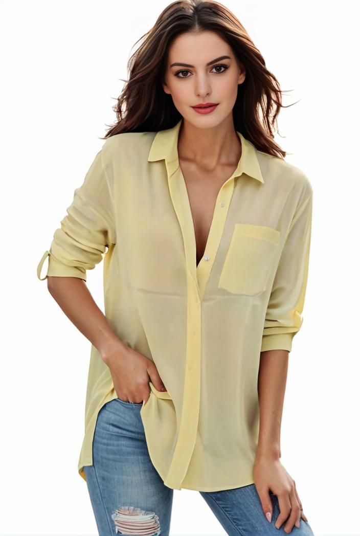 plus size formal shirt women s plus plain long sleeve turn down collar button up workwear shirt 137142