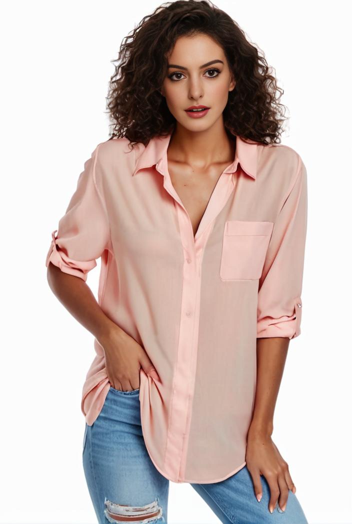 plus size formal shirt women s plus plain long sleeve turn down collar button up workwear shirt 137167