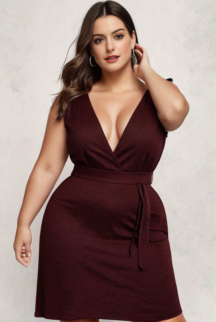 plus size shiny v neck side slit formal evening dress 138836