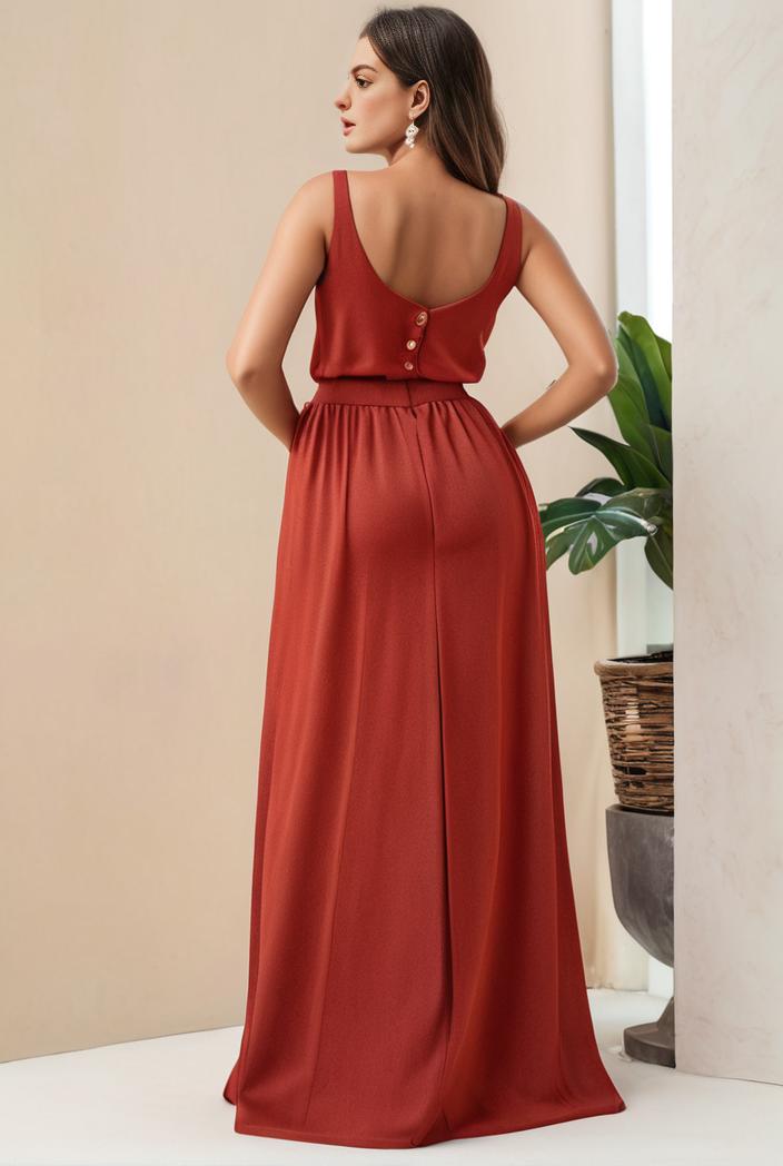 plus size shiny v neck side slit formal evening dress 138920