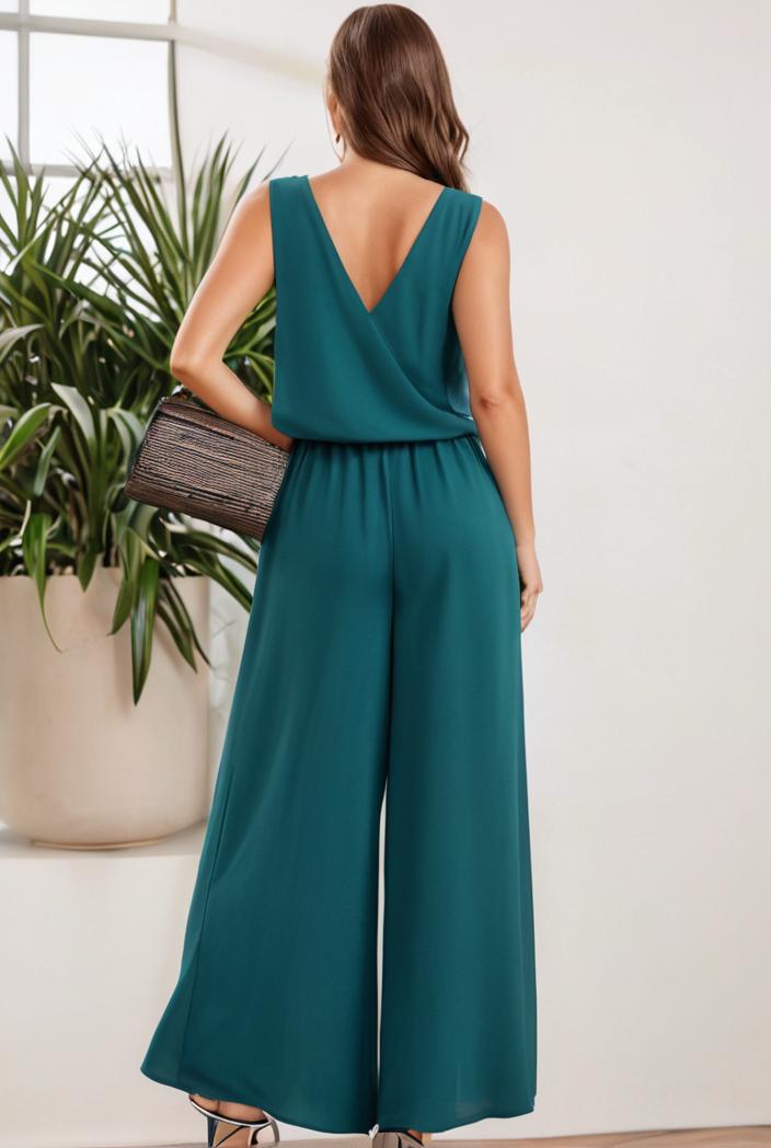 plus size shiny v neck side slit formal evening dress 138969
