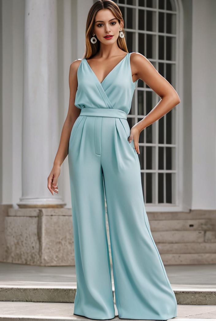 plus size shiny v neck side slit formal evening dress 138996