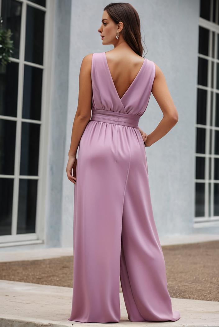 plus size shiny v neck side slit formal evening dress 139016