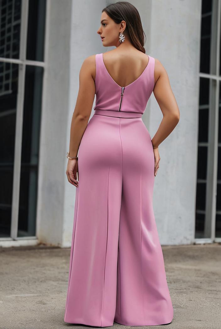 plus size shiny v neck side slit formal evening dress 139019